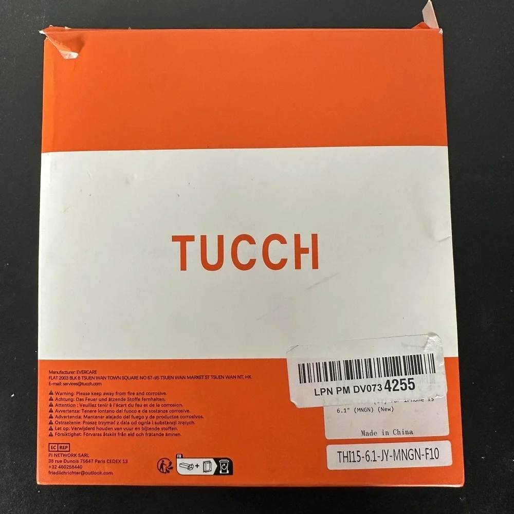 TUCCH iPhone 15‎ Wallet Case Flip Cover Blocking Leather Card Slots Green